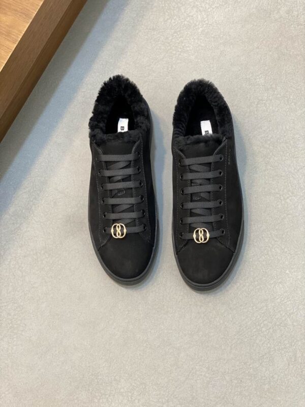 Bally Ryver Fur Suede Sneakers With Plush Shearling Lining