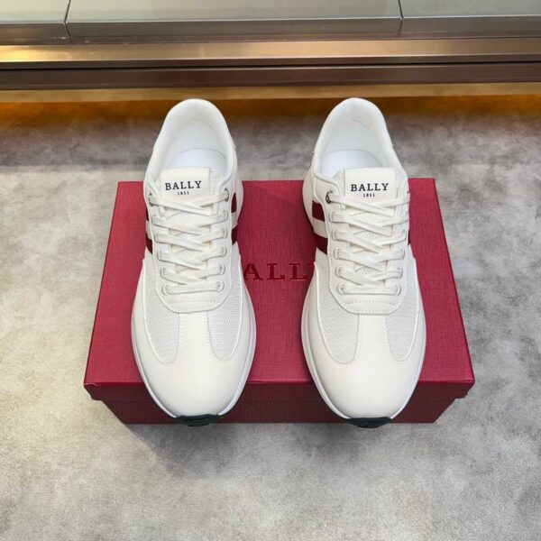 Bally Daryn Sneakers With Signature Burgundy Ribbon Logo Detail