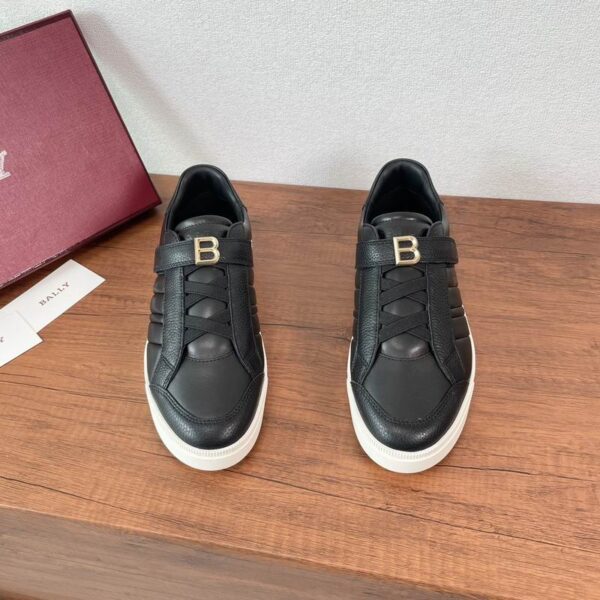 Bally Raise Sneakers With Distinctive Velcro Strap & Gold Tone B Buckle In 2 Colors