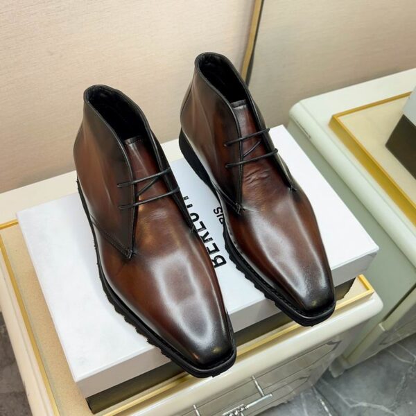 Berluti Fast Track Leather Chukka Boots In Different Colors
