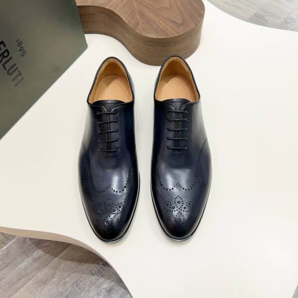 Berluti Alessandro Demesure Leather Brogue Oxford Dress Shoes