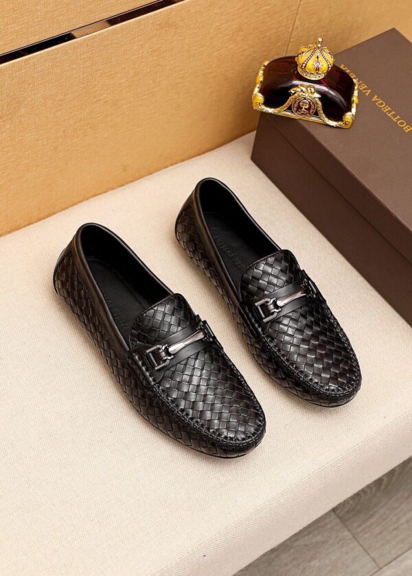 Bottega Veneta Black Intrecciato Leather Bit Loafers