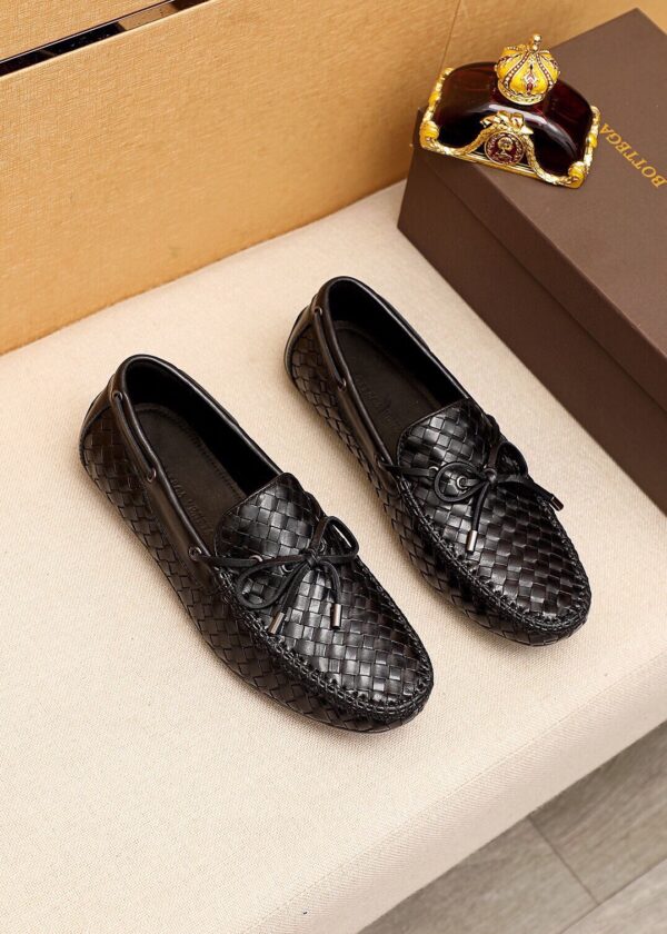 Bottega Veneta Black Intrecciato Leather Cordon Loafers