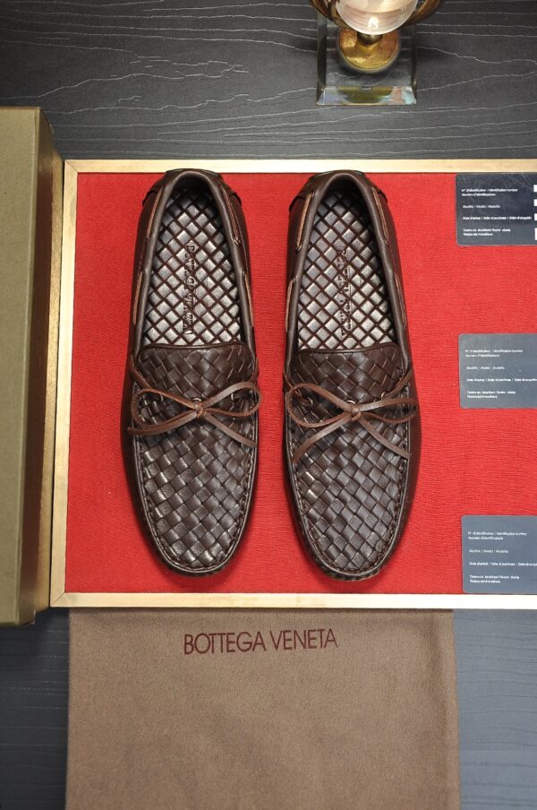 Bottega Veneta Brown Intrecciato Leather Cordon Loafers