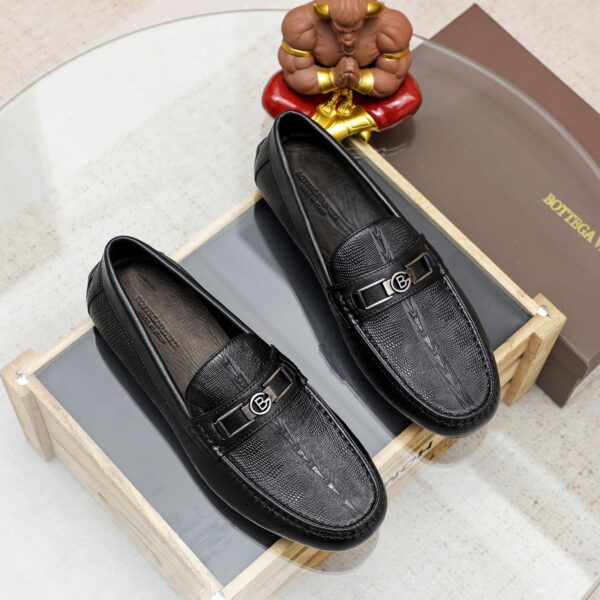 Bottega Veneta Lizard Effect Leather Horsebit Loafers In 2 Colors