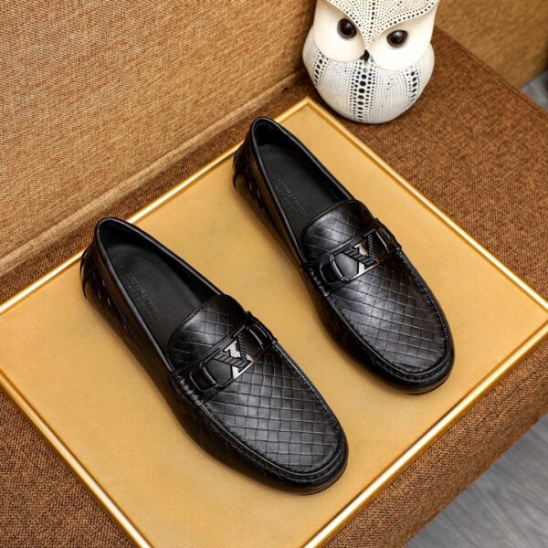 Bottega Veneta Black Intrecciato Buckle Driving Loafers