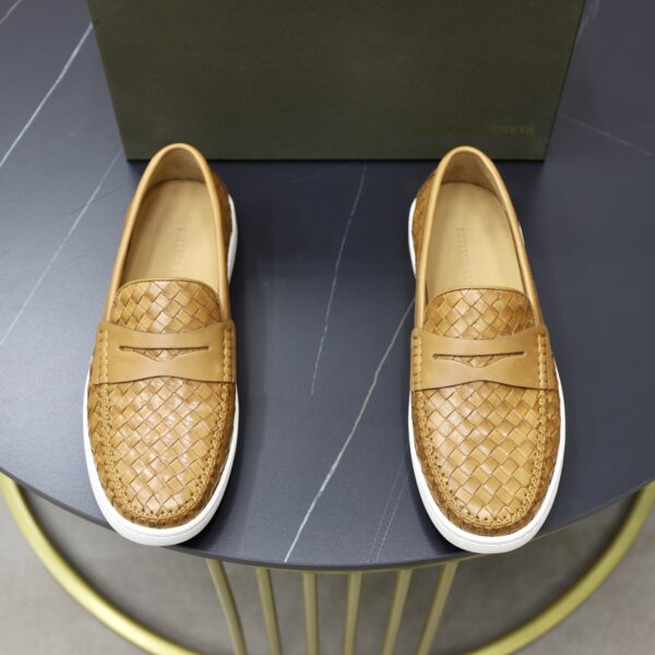 Bottega Veneta Tweed Penny Loafers In 2 Colors