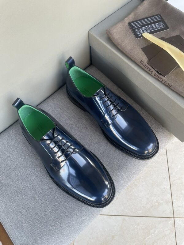 Bottega Veneta Tie Lace Up Brushed Leather Derby Shoes In Different Colors