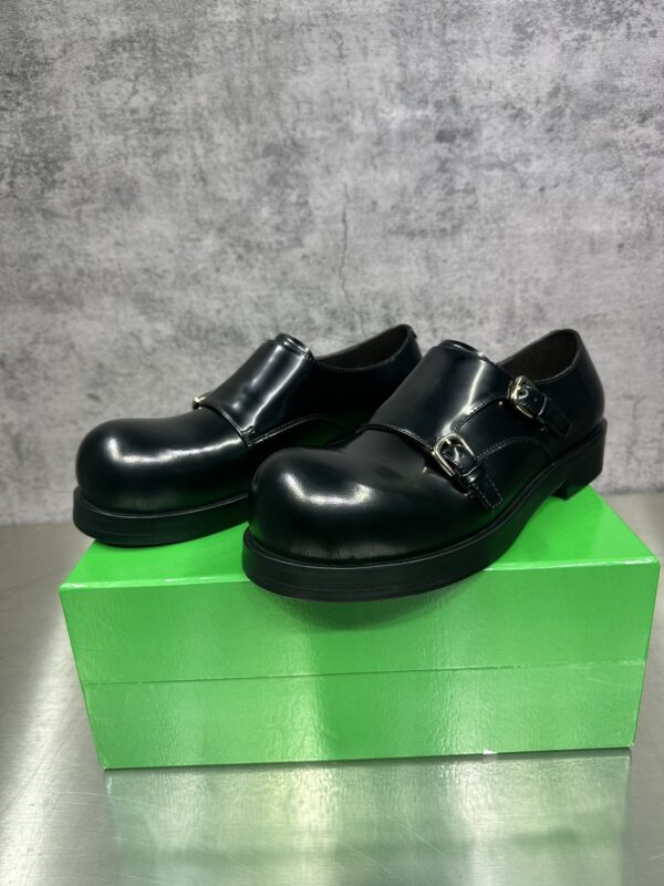 Bottega Veneta Black Helium Derby Leather Derby Shoes