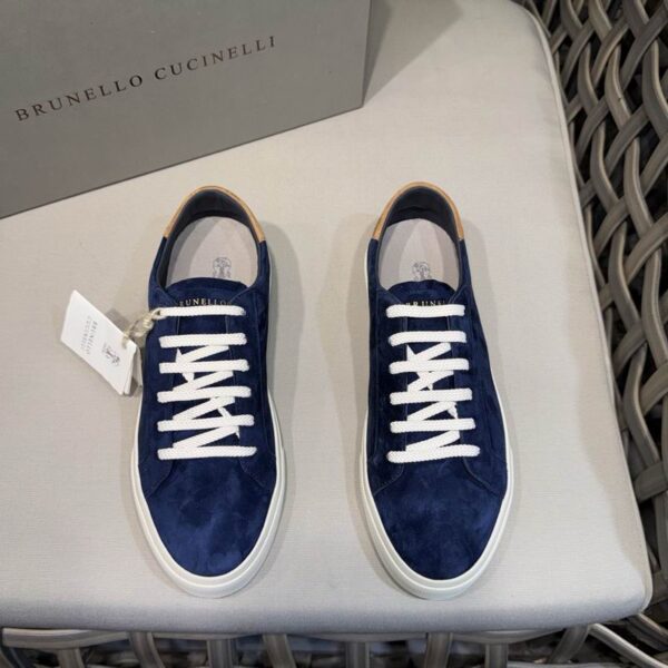 Brunello Cucinelli Suede Low Top Court Sneakers In Different Colors