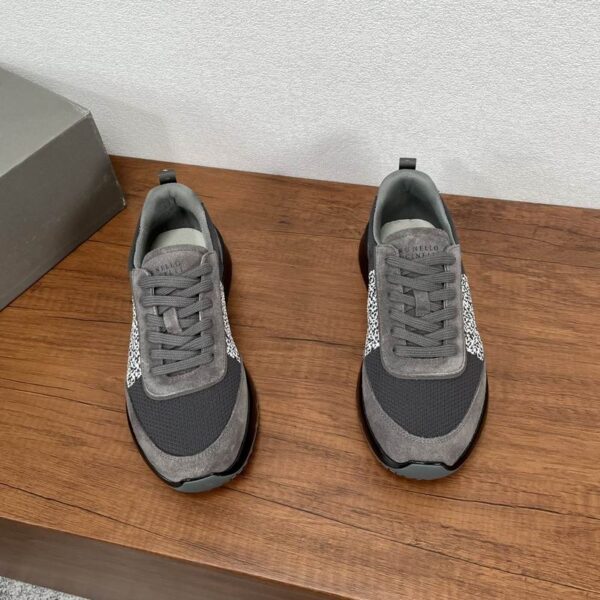 Brunello Cucinelli Panelled Lace Up Sneaker
