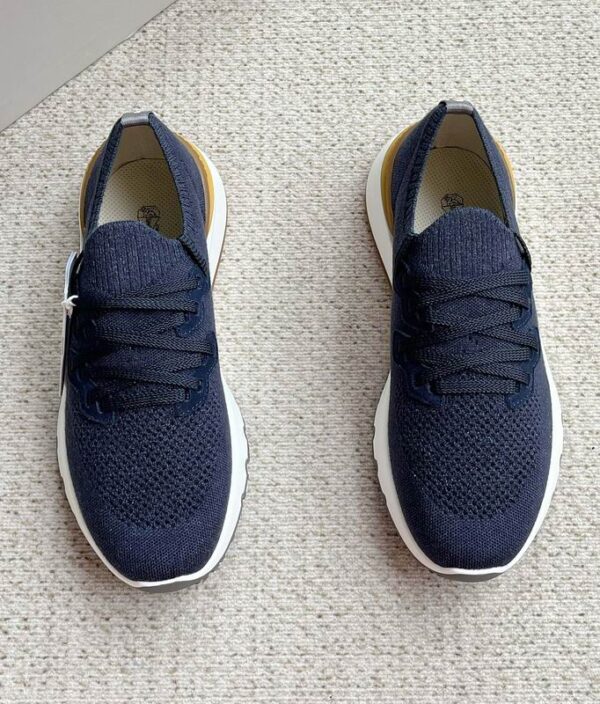Brunello Cucinelli Lace Up Knitted Sneaker