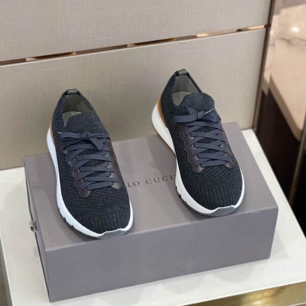 Brunello Cucinelli Techno Knit Low Top Runner Sneakers