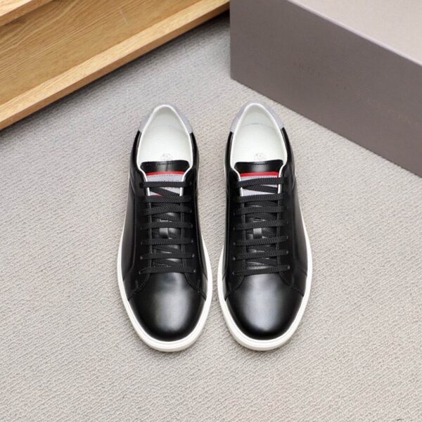 Brunello Cucinelli Grained Leather Low Top Sneaker In 2 Colors