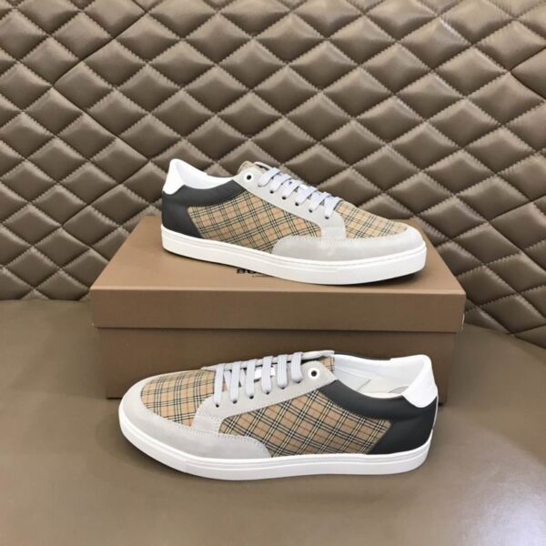 Burberry Vintage Check Suede & Leather Low Top Sneakers