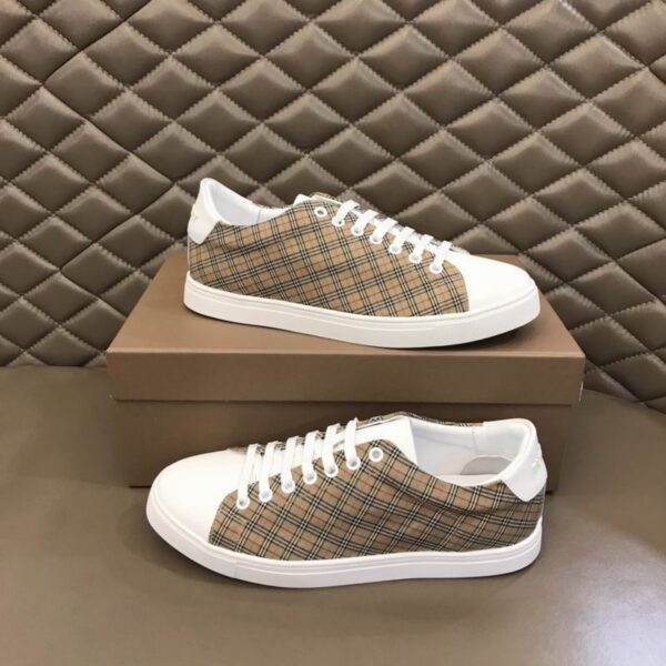 Burberry Vintage Check & Leather Sneakers