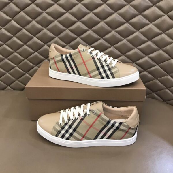 Burberry Classic Vintage Check Canvas Leather Sneakers