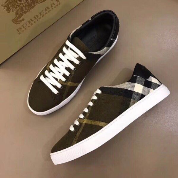 Burberry Check Canvas Low Top Sneakers In Different Colors