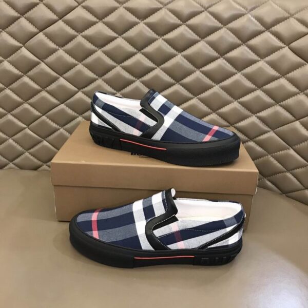 Burberry Check Canvas Sole Slip On Sneakers In 2 Colors