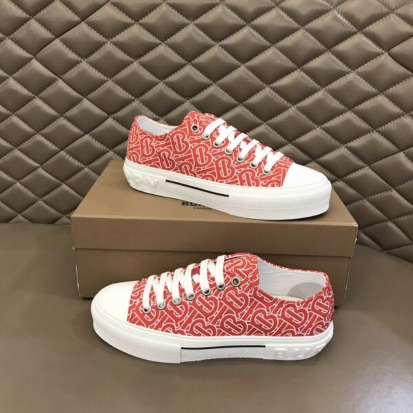 Burberry TB Monogram Print Canvas & Rubber Toe Cap Low Top Sneakers