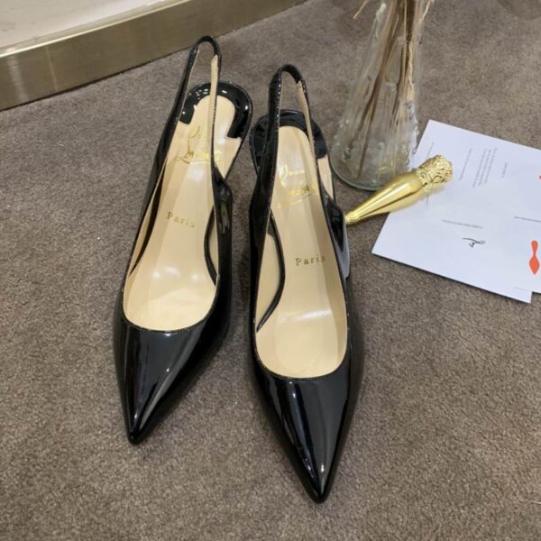 Christian Louboutin Kate Sling Patent Leather Slingback Pump Heels In 2 Colors