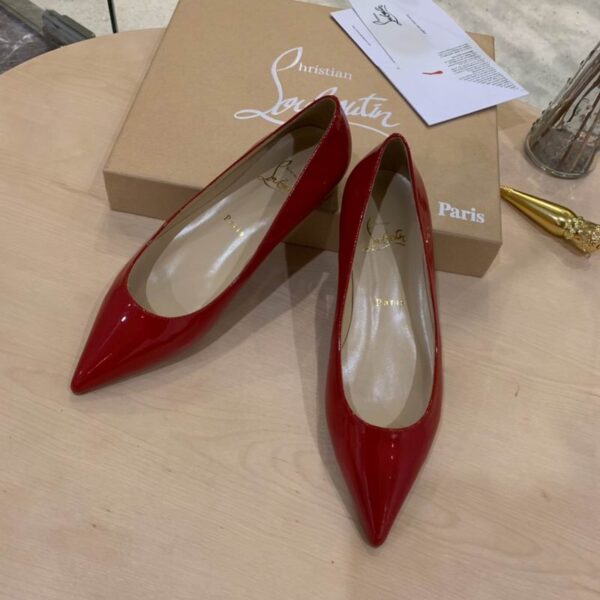 Christian Louboutin Kate Botta Patent Leather Flat Sandals In 2 Colors