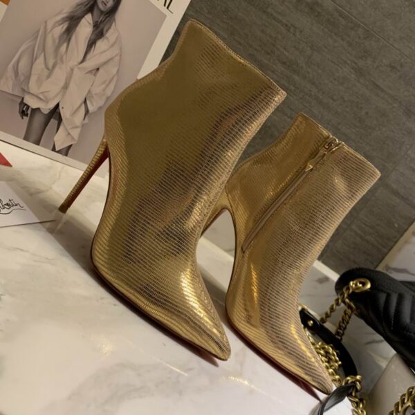 Christian Louboutin Gold So Kate Booty Ankle Boots