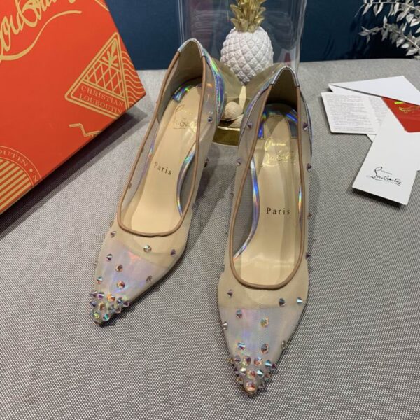 Christian Louboutin Follies Strass Mesh Pump Heels In 2 Colors