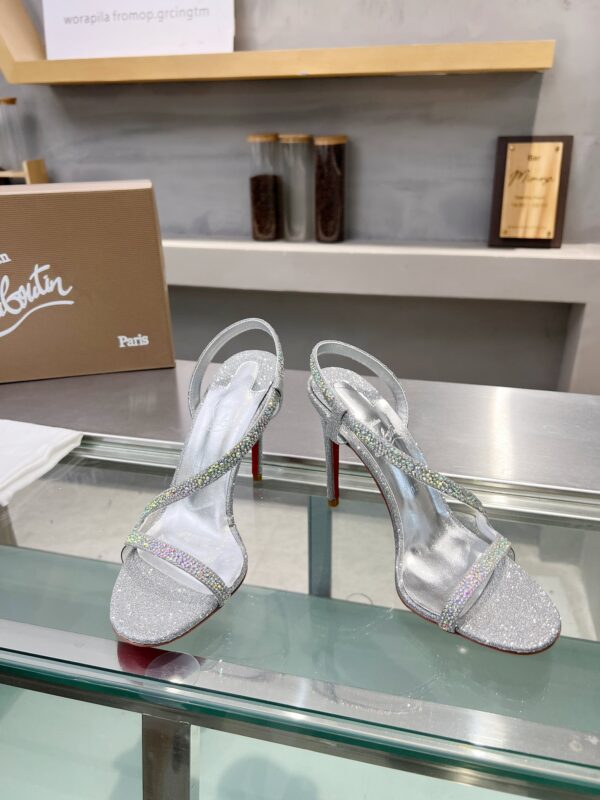 Christian Louboutin Rosalie Strass Embellished Glittered Leather Heels In Different Colors