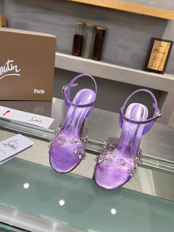 Christian Louboutin Degrasandal Queen Leather Heels In 2 Colors