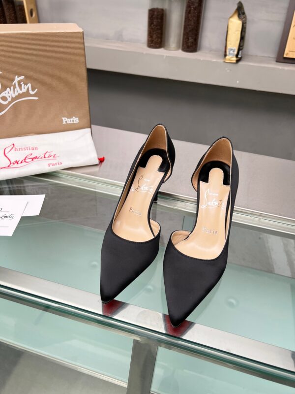 Christian Louboutin Black Iriza Satin Pump Heels