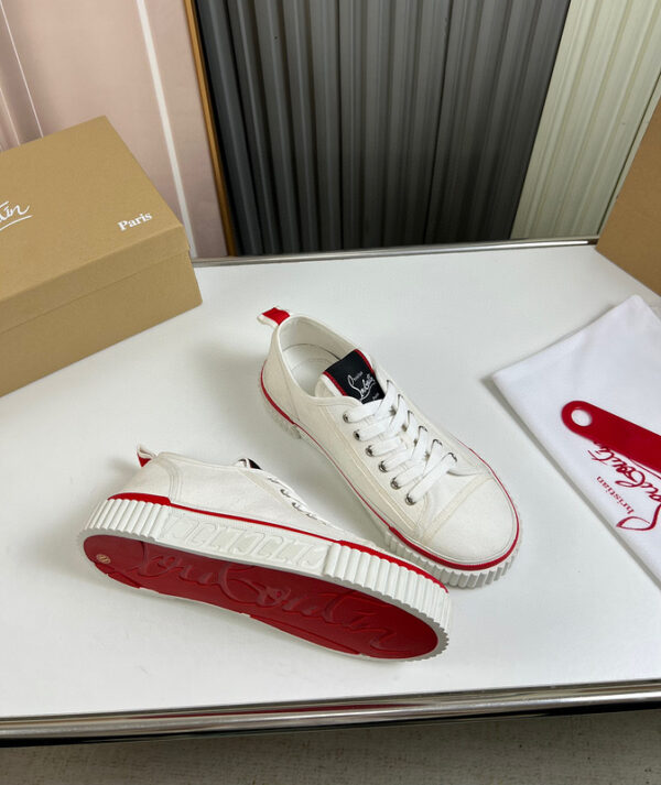 Christian Louboutin Pedro Junior Canvas Low Top Sneakers In Different Colors