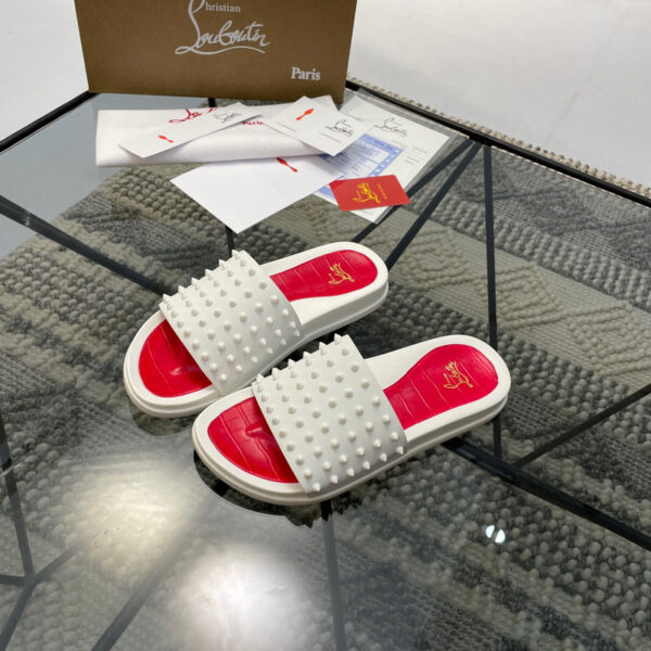Christian Louboutin Loubi Flip Spikes Flat Sliders