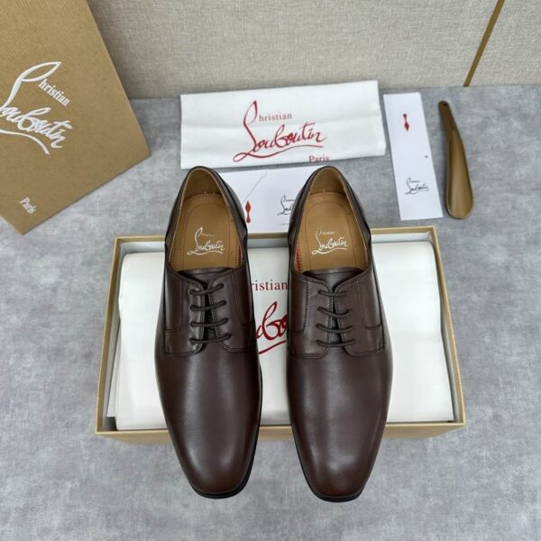 Christian Louboutin Dark Brown Cousin Charles Leather Derby Shoes
