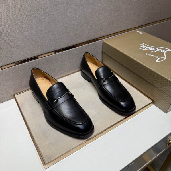 Christian Louboutin Dandelion Bar Leather Loafers In 2 Colors