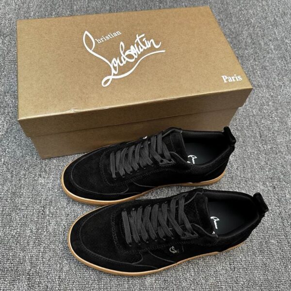 Christian Louboutin Happyrui Perforated Suede Sneakers In Different Colors