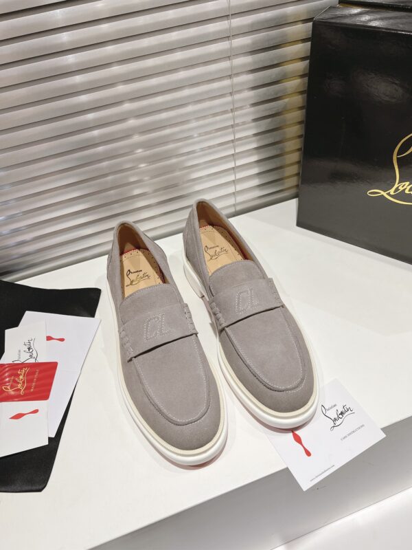 Christian Louboutin Urbino Moc Suede Monogram Loafers