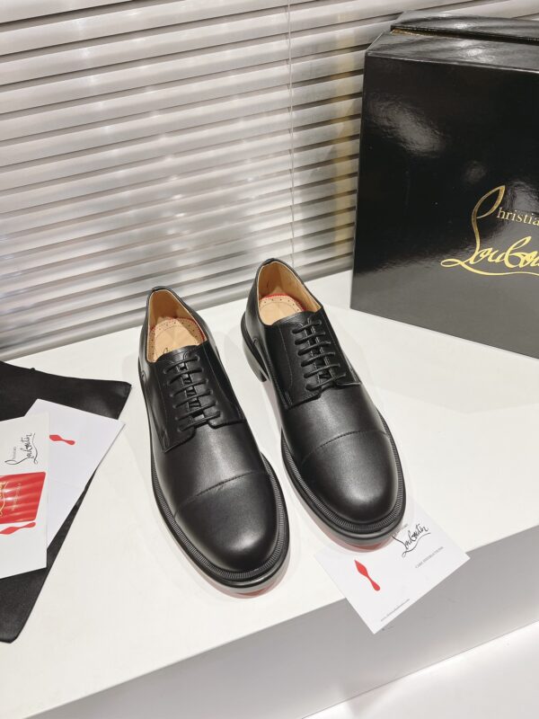 Christian Louboutin Black Our Georges Flat Derbies Shoes