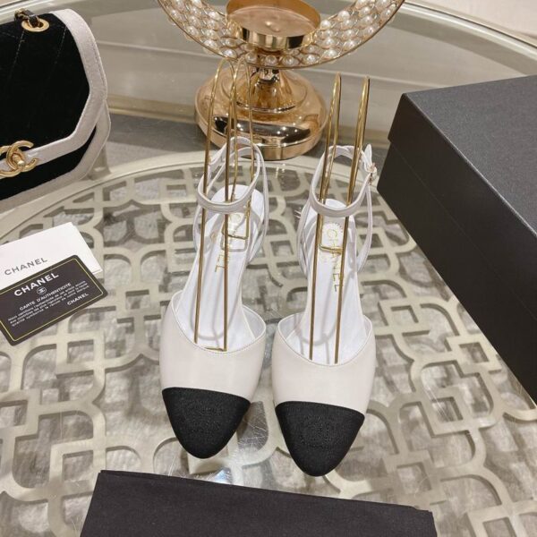 Chanel Interlocking CC Grosgrain T Strap Slingback Pump Heels In Different Colors