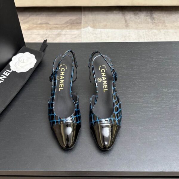 Chanel Croc Embossed Slingback Pump Heels In Different Colors