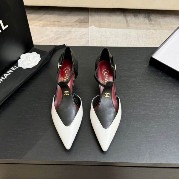Chanel T Strap Pointed Toe Mary Jane Pump Heels In Multiple Colors