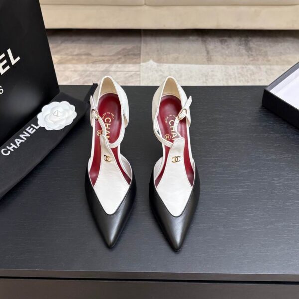 Chanel T Strap Pointed Toe Mary Jane Pump Heels In Different Colors