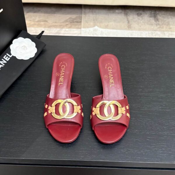 Chanel Interlocking CC Buckle Open Toe Heels In Different Colors