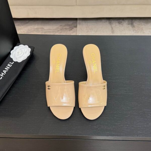 Chanel Patent Interlocking Heels In Different Colors