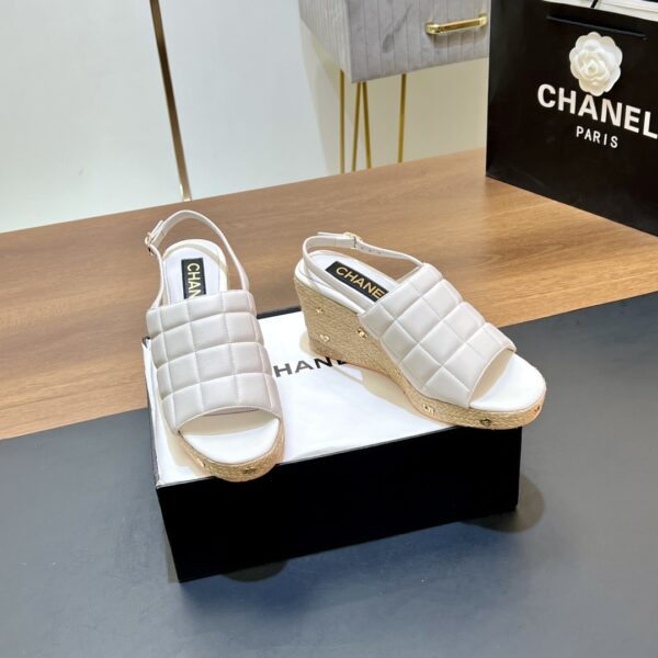 Chanel Quilted Charm Embellished Sandals In Different Colors