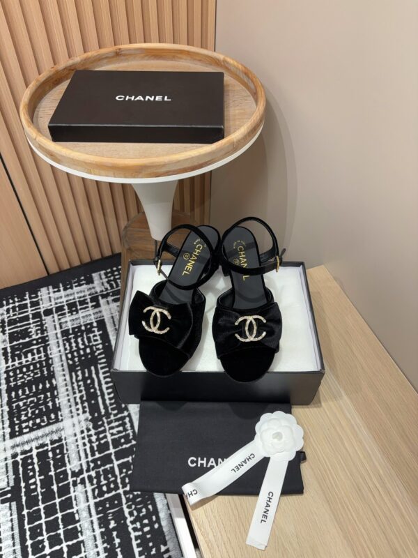 Chanel CC Bow  Ankle Strap Pump Heels In 2 Colors