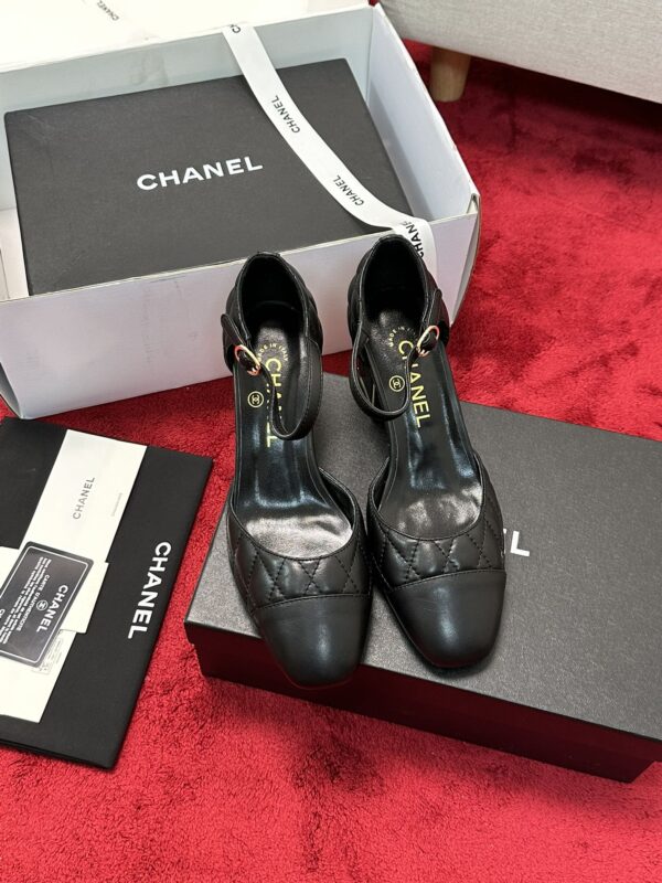 Chanel Quilted Leather Cap Toe Mary Jane Heels In Different Colors