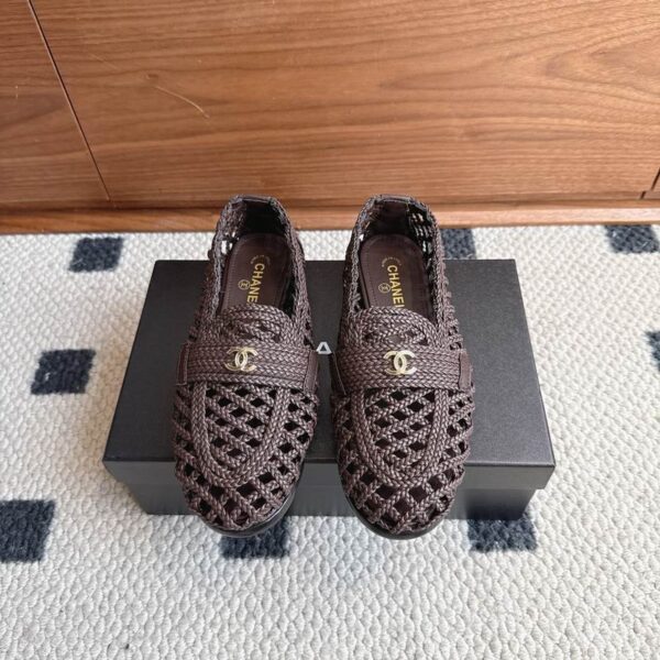 Chanel Interlocking CC Woven Leather Loafers In Different Colors