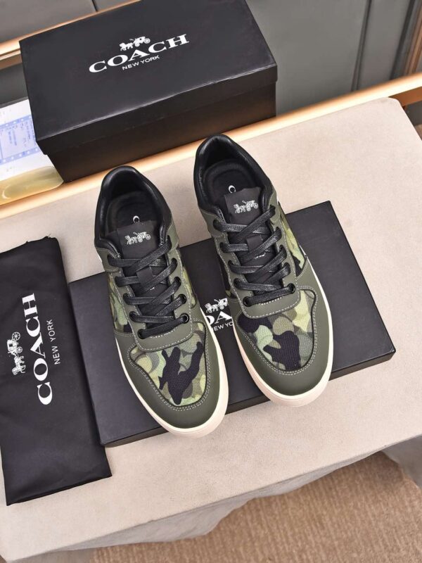 Coach CitySole Court Sneakers In Olive Green Camo Print