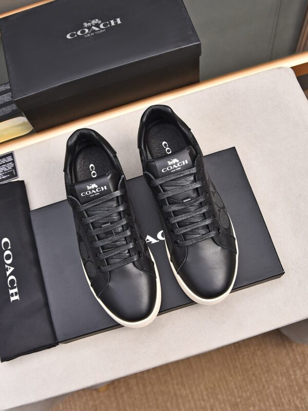 Coach Clip Low Top Sneakers With Brand's Iconic Monogram Print In 2 Colors